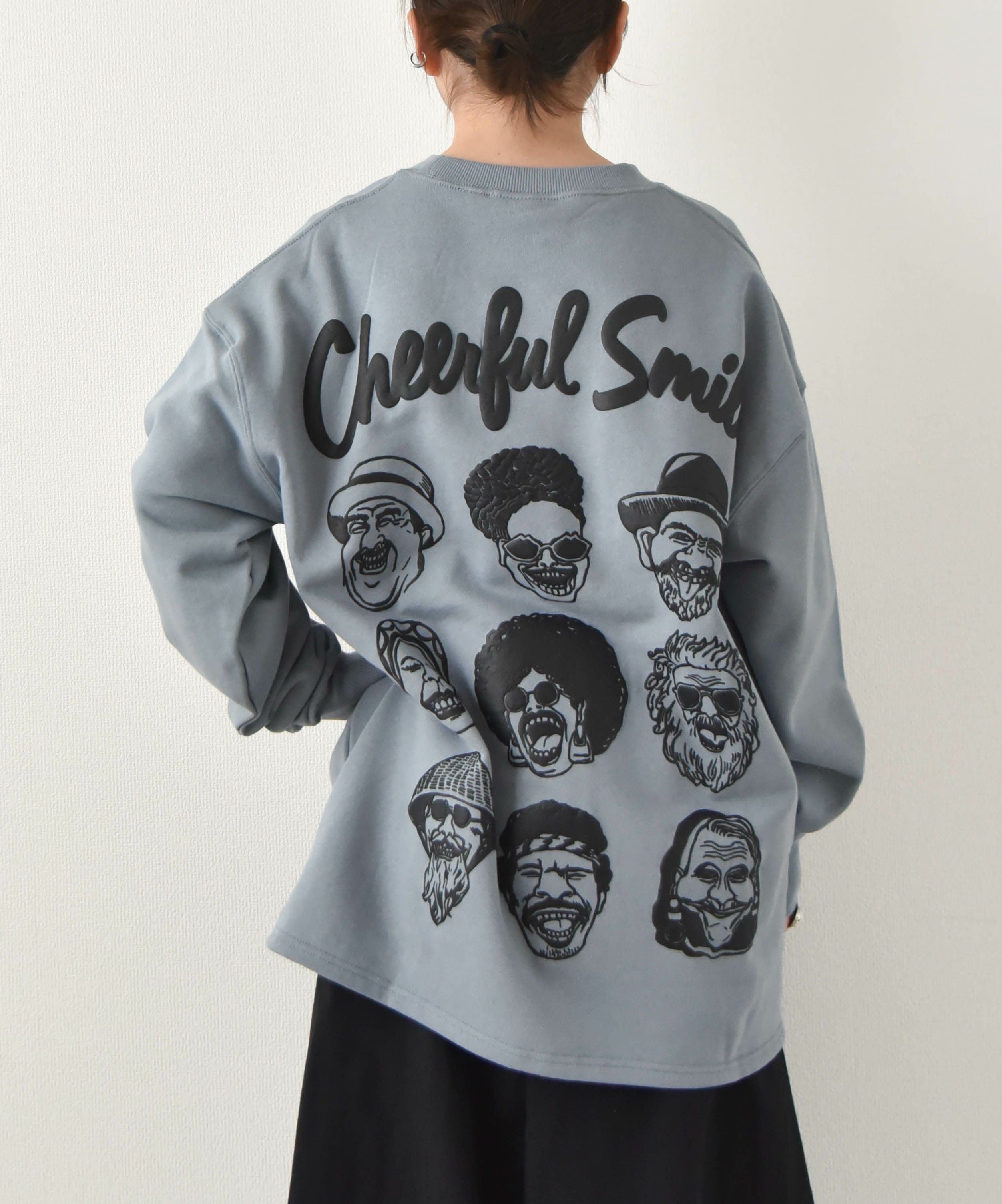 ジムマスター｜10.3oz Cheerful Smile スウェットビッグTee [[G421704-25]][D]