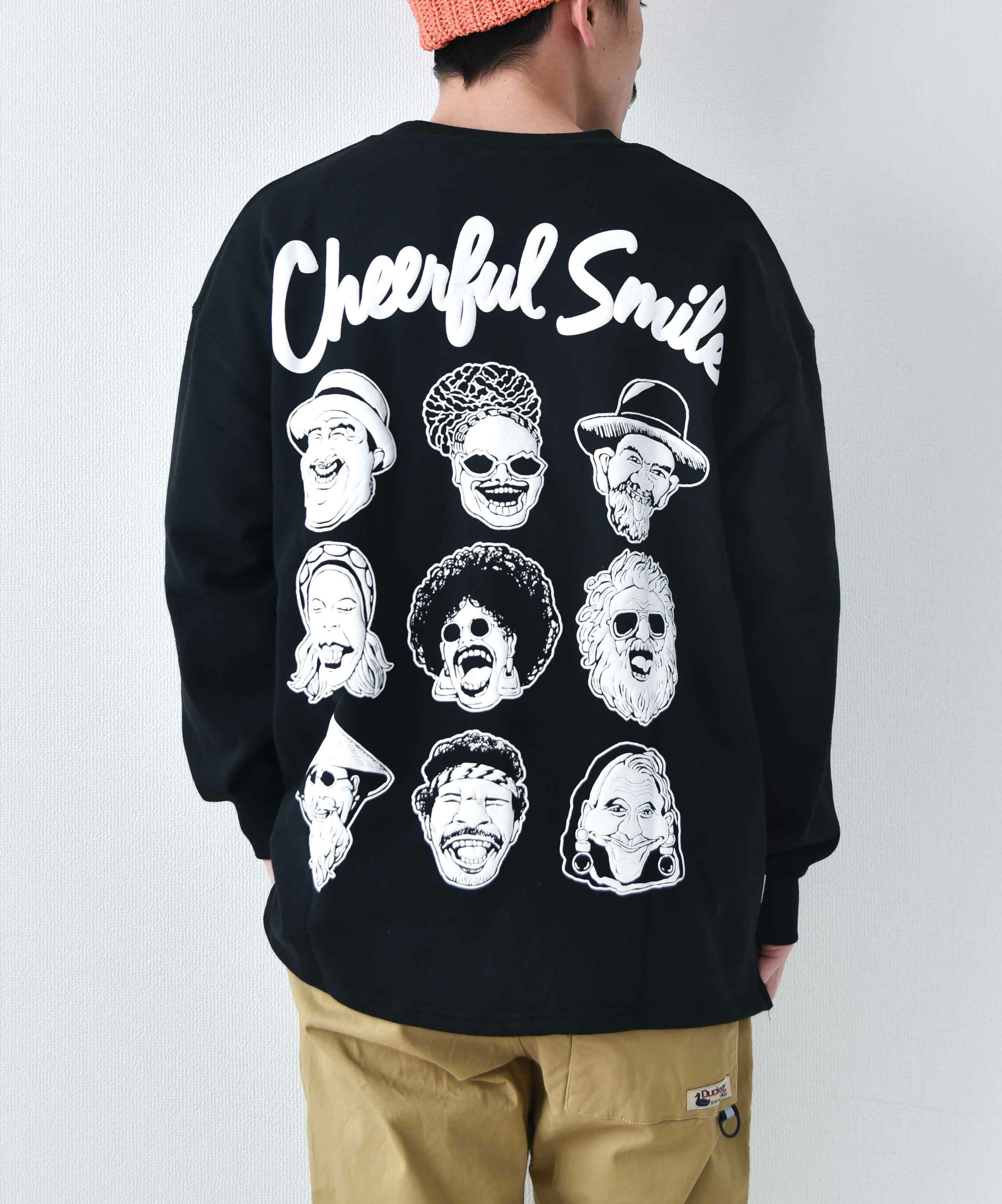 ジムマスター｜10.3oz Cheerful Smile スウェットビッグTee [[G421704-25]][D]