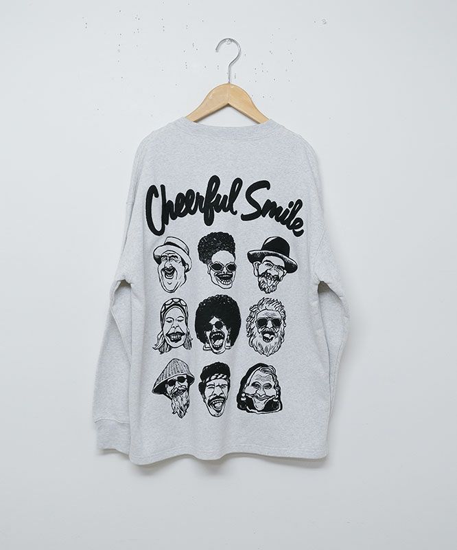 ジムマスター｜10.3oz Cheerful Smile スウェットビッグTee [[G421704-25]][D]