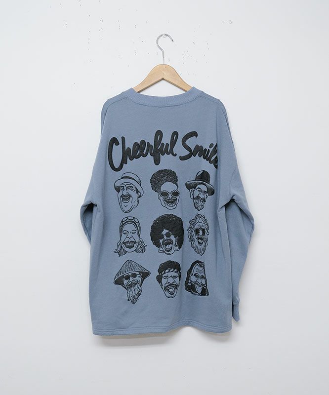 ジムマスター｜10.3oz Cheerful Smile スウェットビッグTee [[G421704-25]][D]
