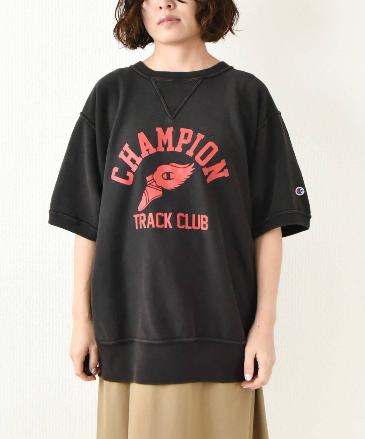 Champion｜リバースウィーブ ショートスリーブスウェットシャツ [[C3-B014]][D]