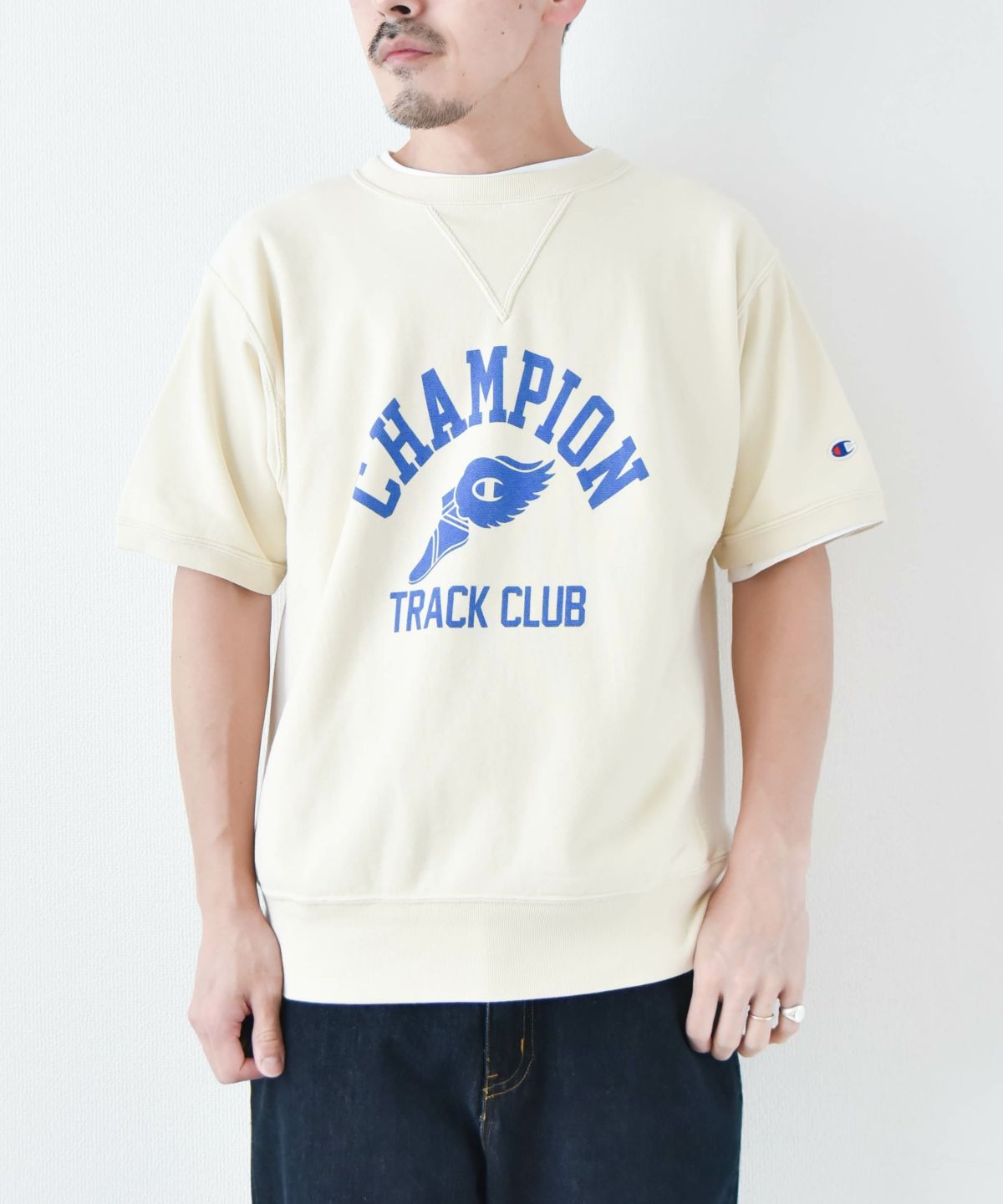  Champion｜リバースウィーブ ショートスリーブスウェットシャツ [[C3-B014]][D]