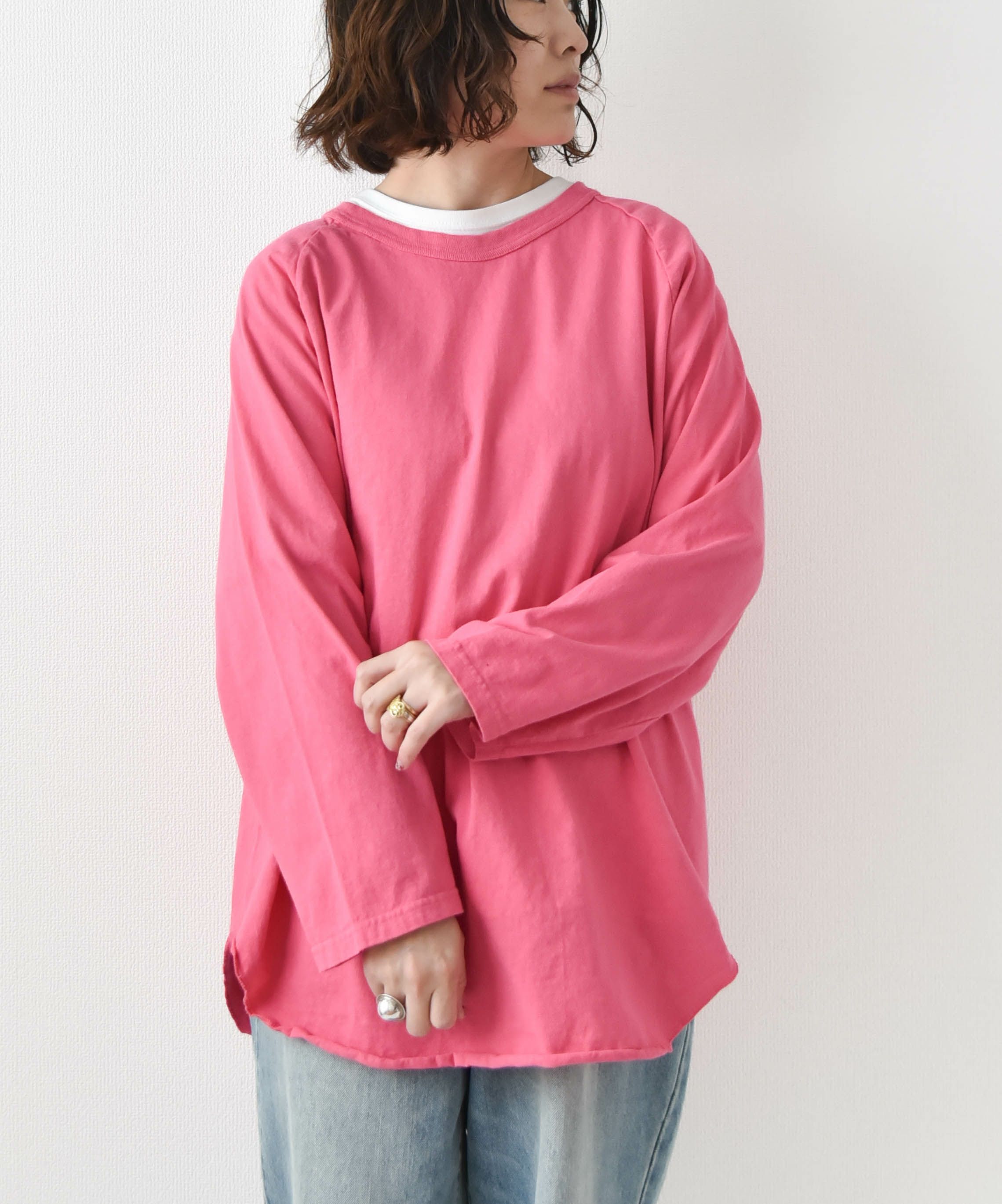 WALLA WALLA SPORT｜7分丈ベースボールTEE [[3/4 BASEBALL TEE SOLID-25SS]][D]