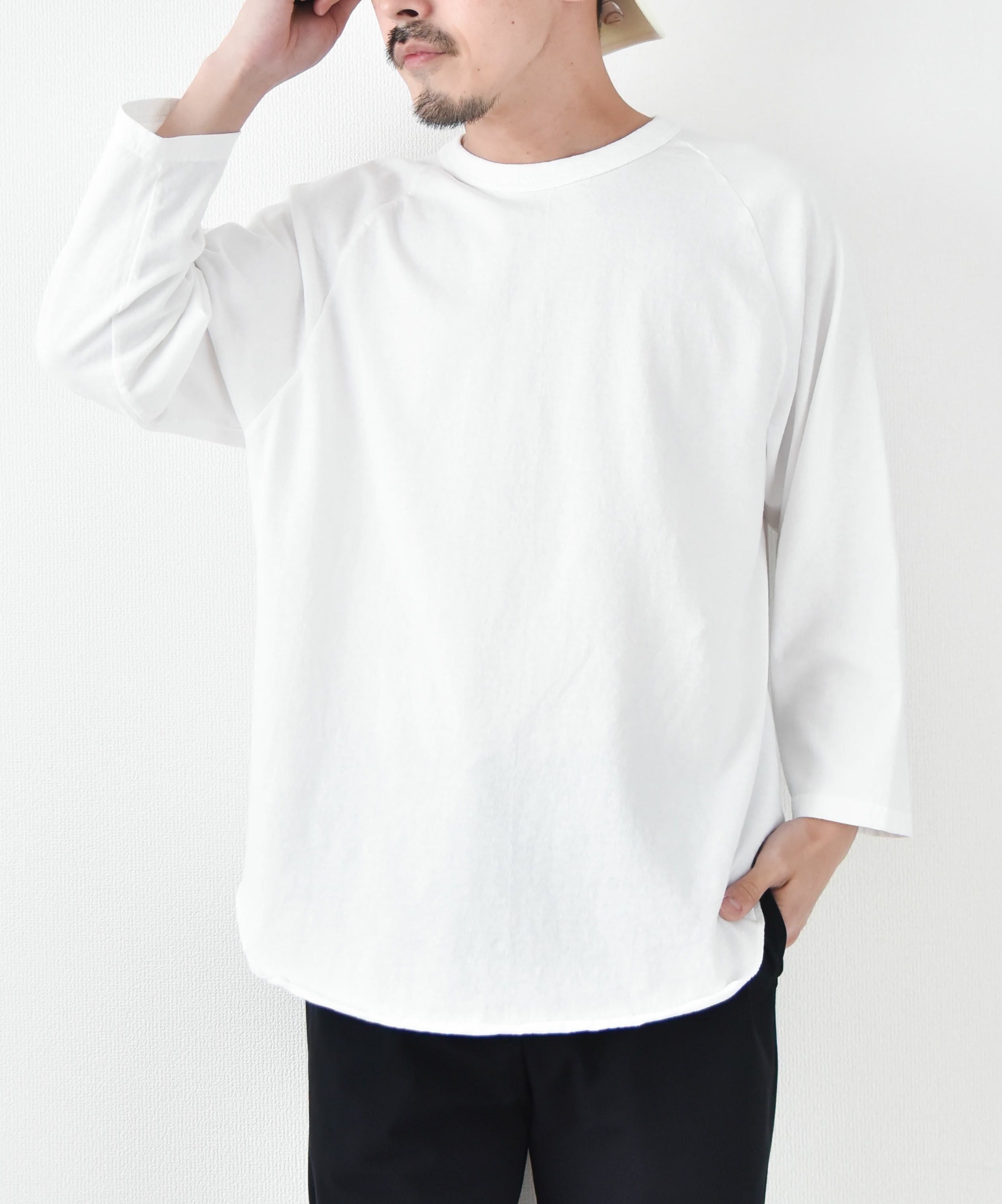 WALLA WALLA SPORT｜7分丈ベースボールTEE [[3/4 BASEBALL TEE SOLID-25SS]][D]