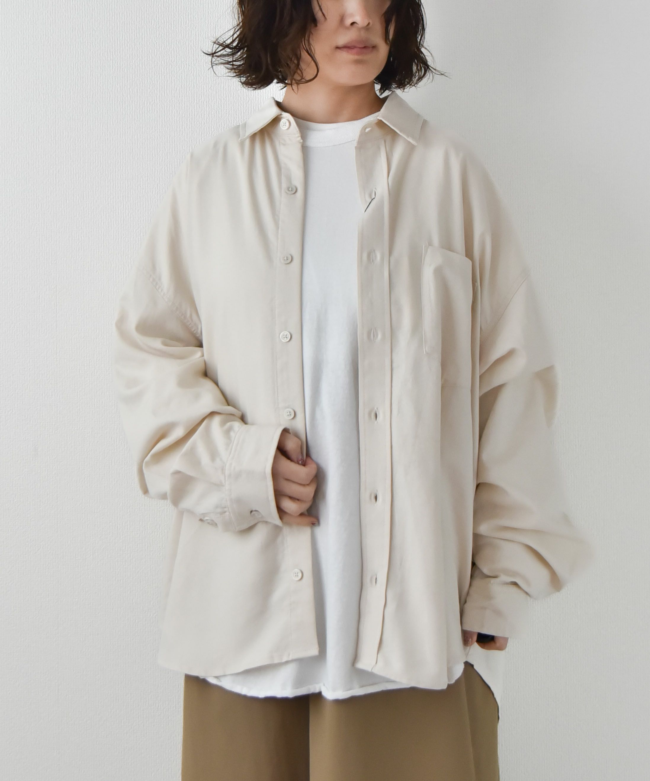 day standard｜麻レーヨン　長袖シャツ [[241911]][D]