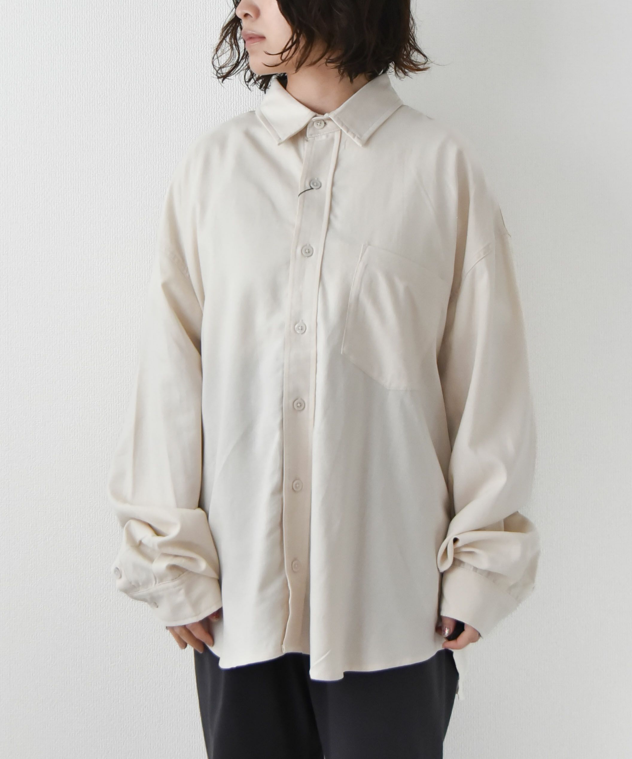 day standard｜麻レーヨン　長袖シャツ [[241911]][D]