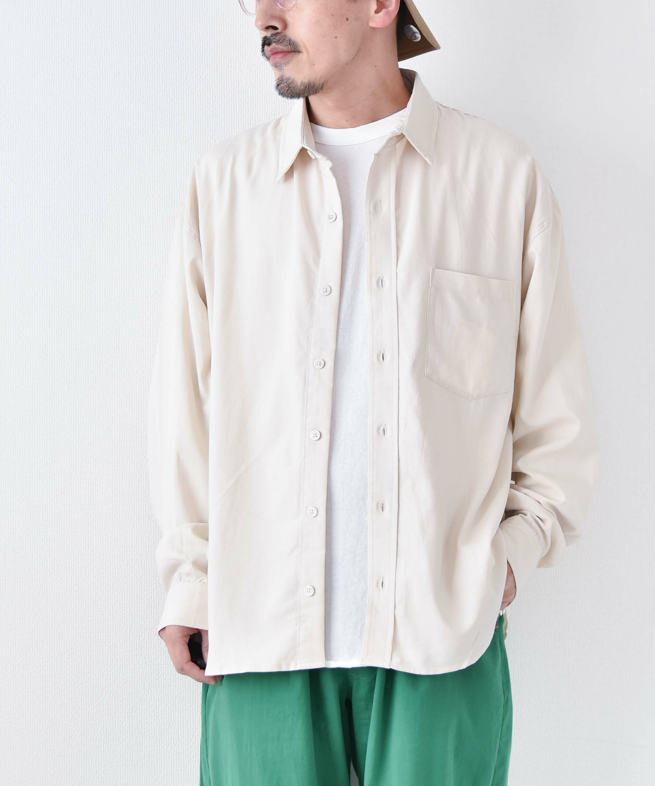 day standard｜麻レーヨン　長袖シャツ [[241911]][D]