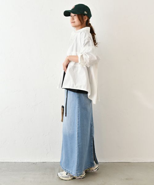 GRAMICCI｜ストレッチデニムAラインスカート [[GLSK5-SJP07]][C]