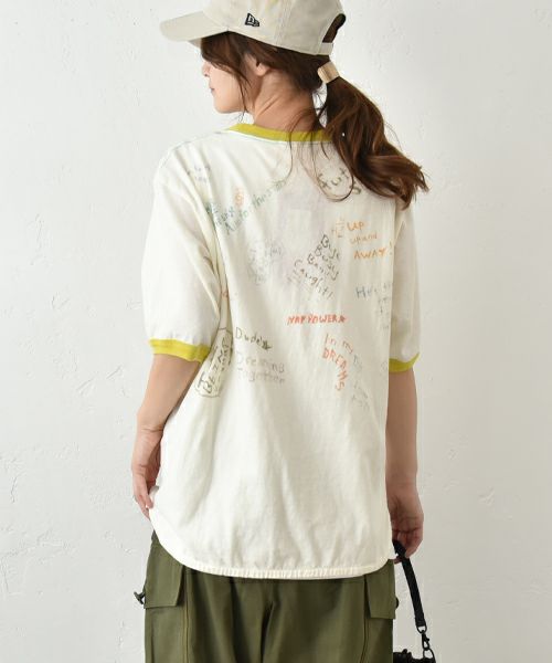 DENIM&DUNGAREE｜ビンテージ天竺MICKEYラクガキTEE [[22521454]][C]