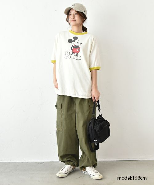 DENIM&DUNGAREE｜ビンテージ天竺MICKEYラクガキTEE [[22521454]][C]
