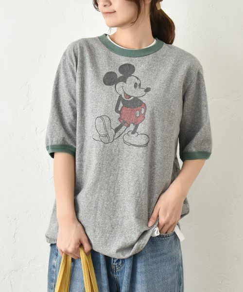 DENIM&DUNGAREE｜ビンテージ天竺MICKEYラクガキTEE [[22521454]][C]