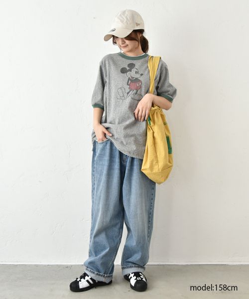 DENIM&DUNGAREE｜ビンテージ天竺MICKEYラクガキTEE [[22521454]][C]