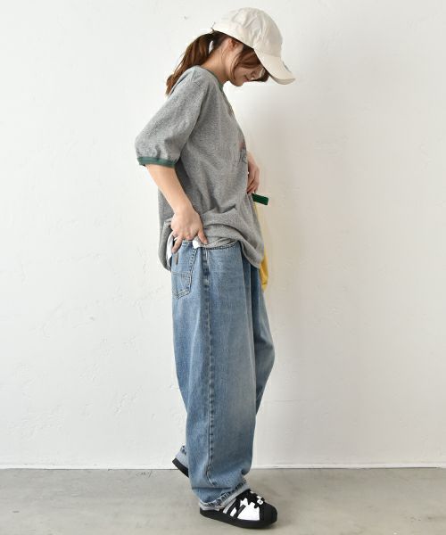 DENIM&DUNGAREE｜ビンテージ天竺MICKEYラクガキTEE [[22521454]][C]
