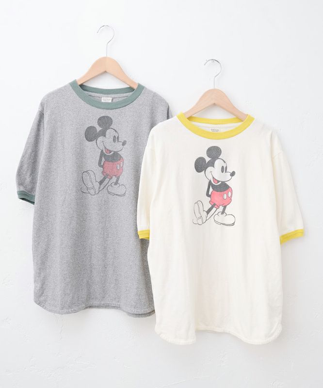 DENIM&DUNGAREE｜ビンテージ天竺MICKEYラクガキTEE [[22521454]][C]