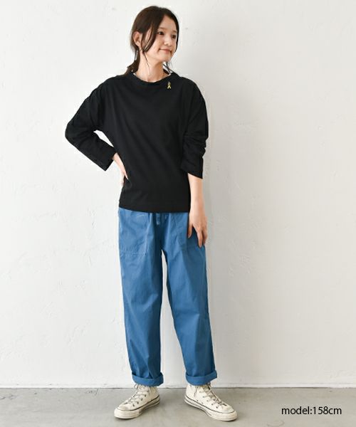 her.｜オーガニックエーゲ海 パン刺繍Tee [[8251C-926]][C]