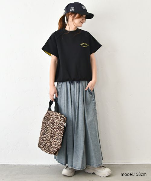 Gives a sense of fullment｜配色ラグラン半袖スウェット [[851324]][C]