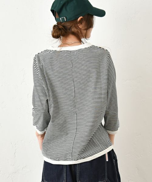 and quarter｜ボーダー7分袖カットソー [[MA-051]][C]
