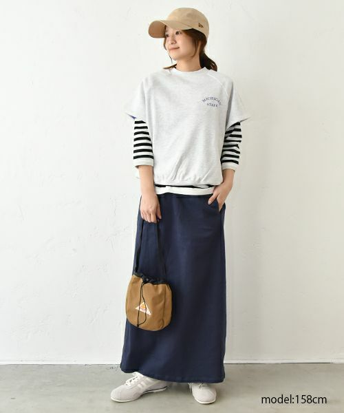 IN THE MARKET｜ウエストリブチノ素材スカート [[C-2351]][C]