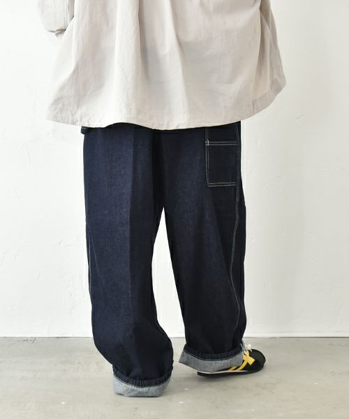 美品【RNA】イージーBIG ペインター インディゴブルー　HugHug R4122 イージーBIGペインター(M ホワイト): パンツ - RNA ONLINE