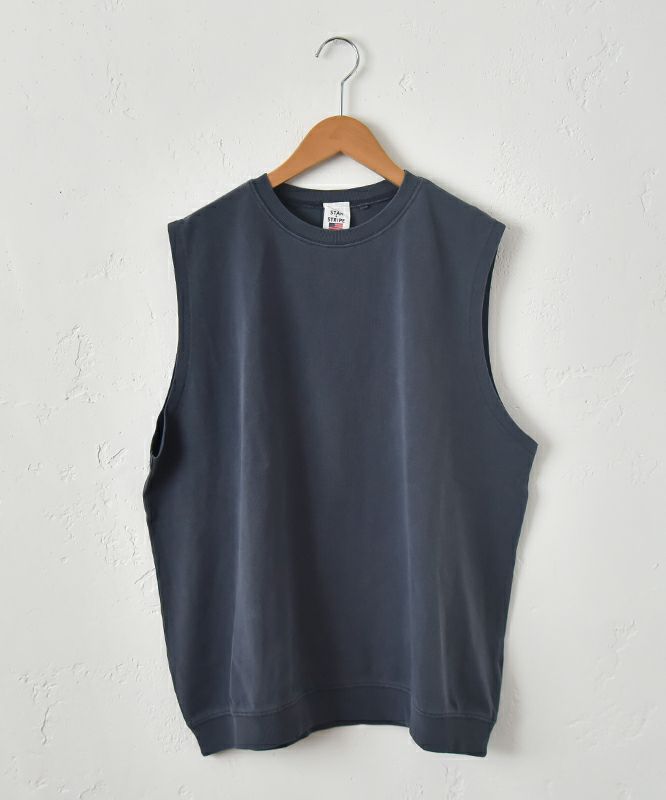  STAR＆STRIPE｜ピグメント加工ノースリーブカットソー [[SSMD-086]][C]