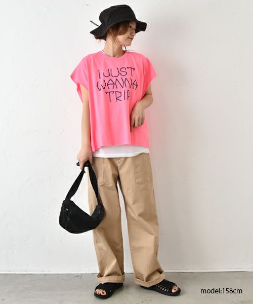 THE DAY｜ルーズフィットビックサイズカットオフスリーブTee [[TG-250509]][C]