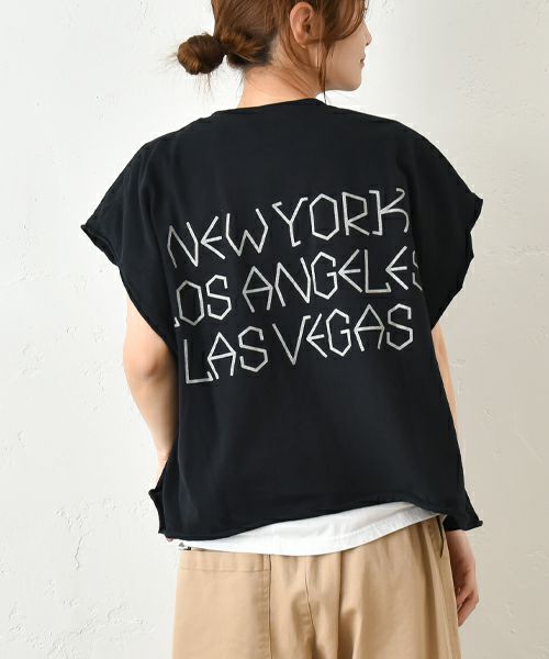 【新品】THE　DAY　ルーズフィットビックサイズカットオフスリーブ THE DAY｜ルーズフィットビックサイズカットオフスリーブTee