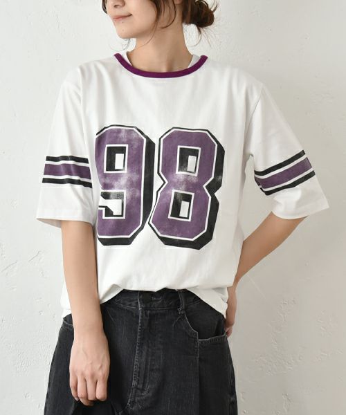 Gives a sense of fullment｜ビックプリントTee [[852360]][C]