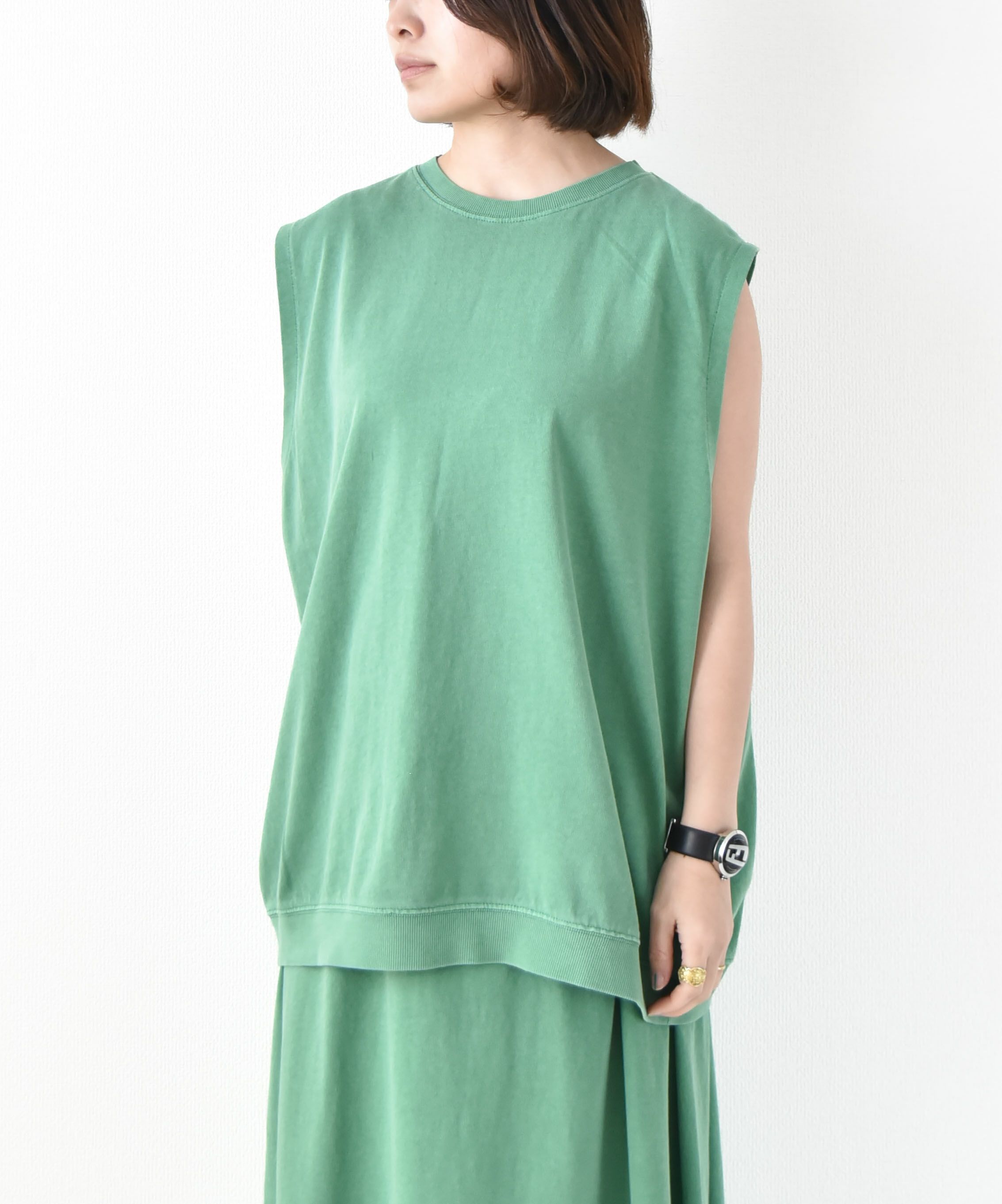 STAR＆STRIPE｜ピグメント加工ノースリーブカットソー[[SSMD-086]][D]