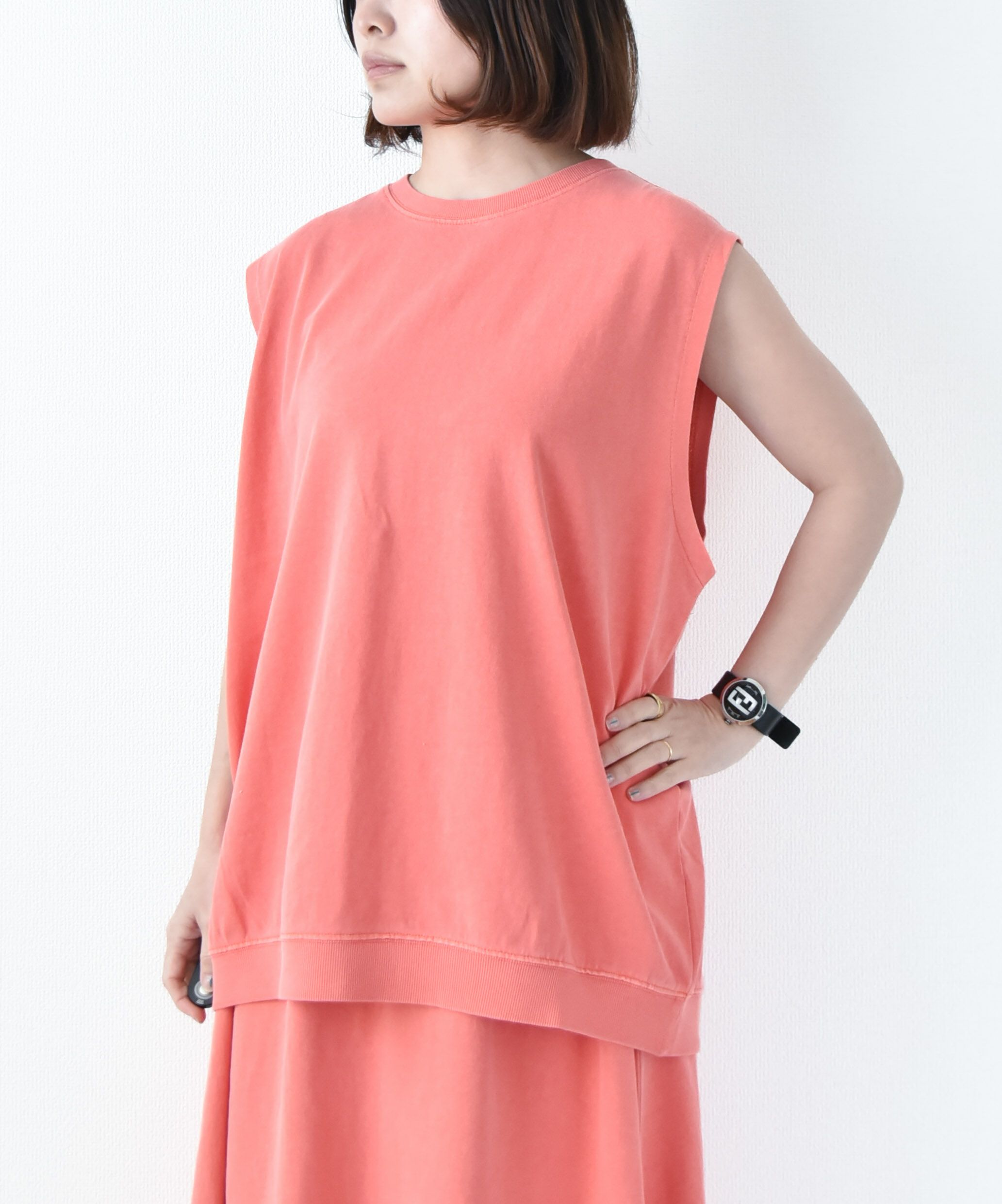 STAR＆STRIPE｜ピグメント加工ノースリーブカットソー[[SSMD-086]][D]