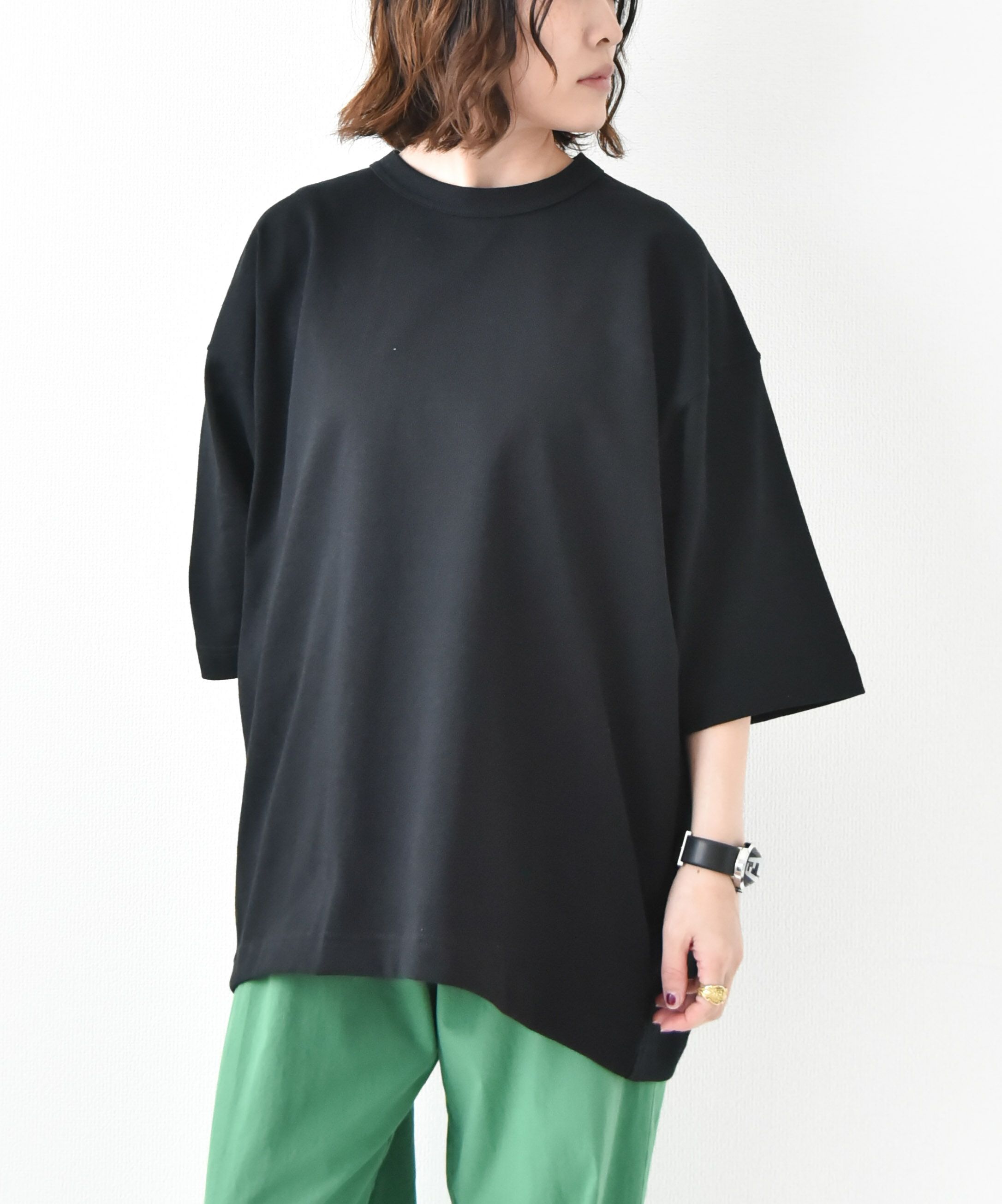 Audience｜バスク天竺クルーネックハーフスリーブバルーンTシャツ [[AUD6593]][D]