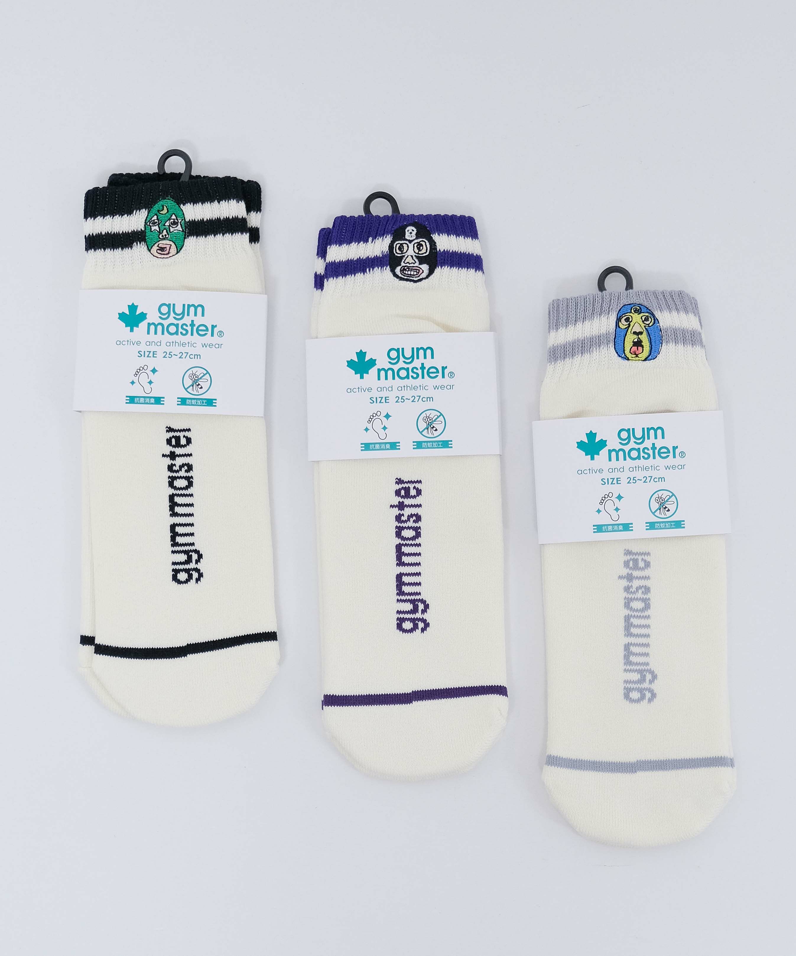 ジムマスター｜ハッピー刺繍ショートソックス [[G466624-25]][D]