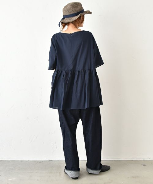 No18｜ギャザー切替プルオーバー [[302163]][C]