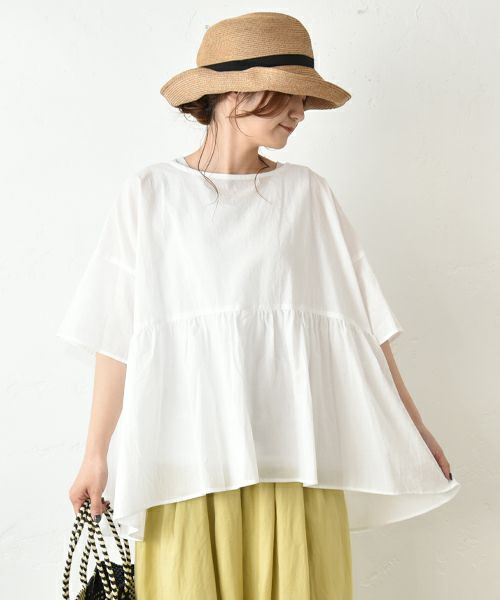 No18｜ギャザー切替プルオーバー [[302163]][C]