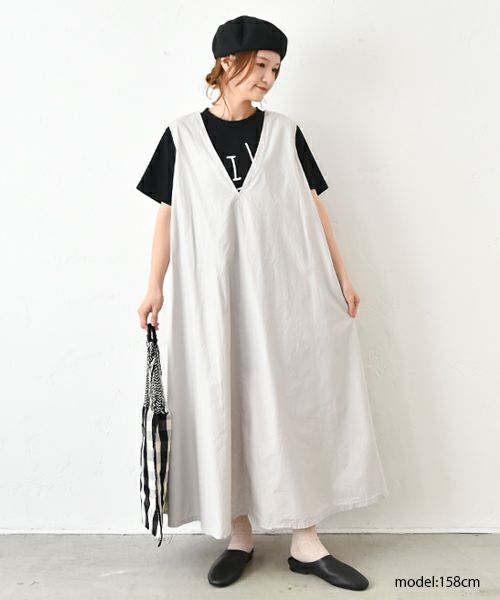 No18｜Vネックノースリーブワンピース [[CE1OP250402]][C]