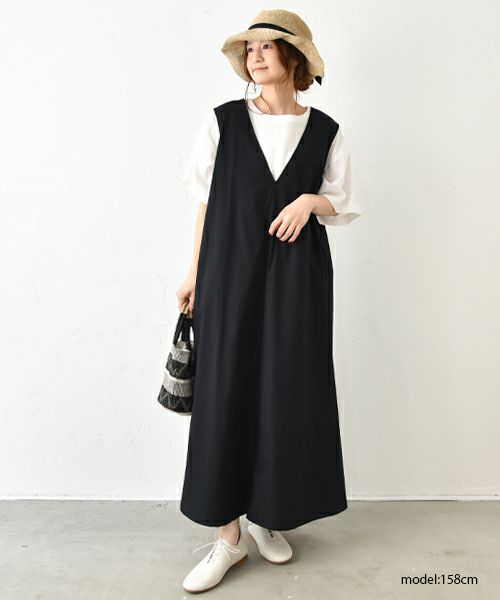 No18｜Vネックノースリーブワンピース [[CE1OP250402]][C]