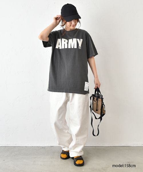 Johnbull｜ピグメントARMY Tシャツ」 [[TK252C01]][C]
