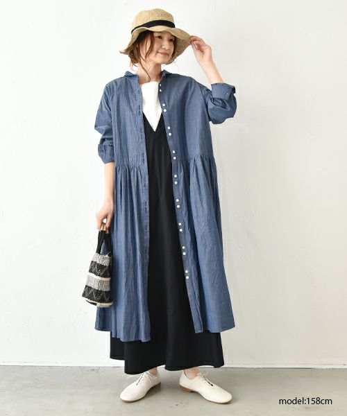 No18｜前開きギャザーワンピース [[H25001]][C]