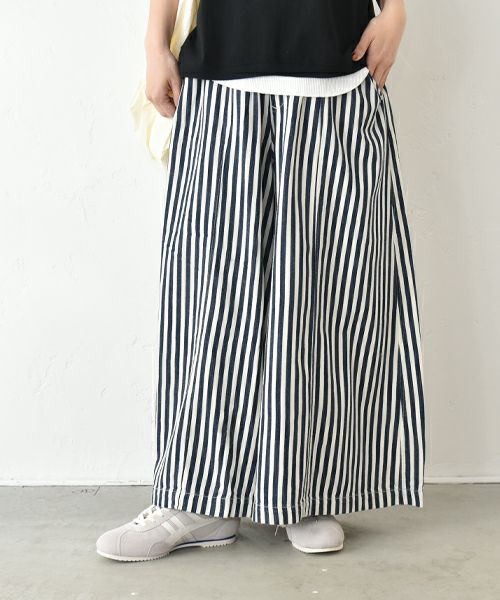 ANTGAUGE｜ヒッコリー柄ワイドパンツ [[C1961]][C]