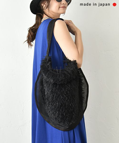 Ampersand｜メッシュ＆ファーワンショルダーバッグ[[ER25-M03]][C]