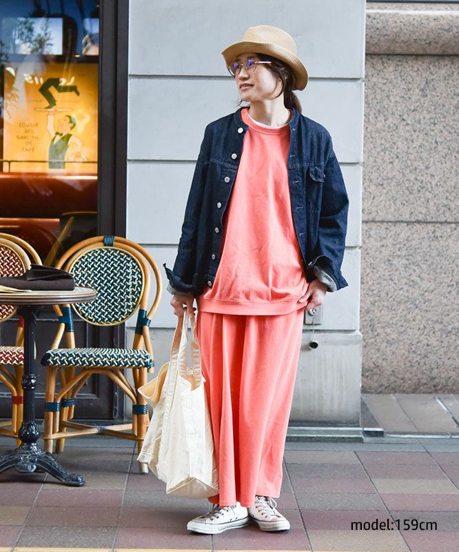 Our.｜ノーカラー綿麻デニムジャケット [[131311H]][C]
