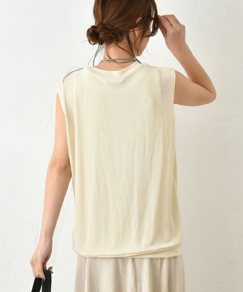 HUMS｜ノースリーブストレッチカットソー [[C-5027]][C]