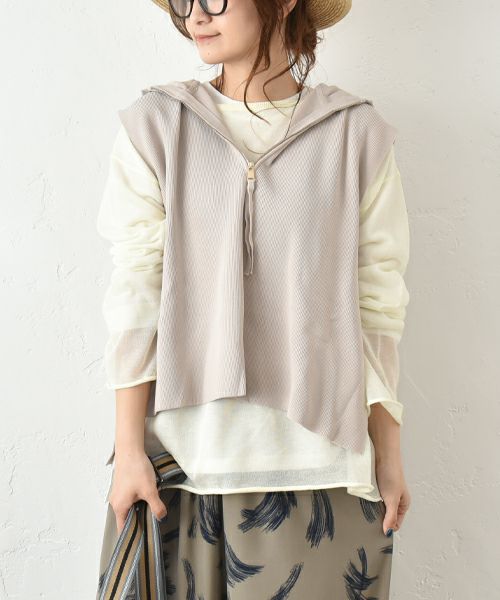 HUMS｜ハーフジップニットベスト [[MT-0458]][C]