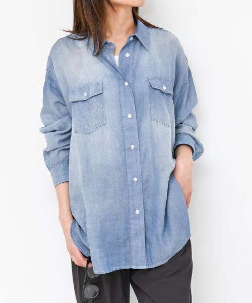 Wrapin nine 9｜シアーデニムシャツ [[25104]][F] | ma28 ONLINE