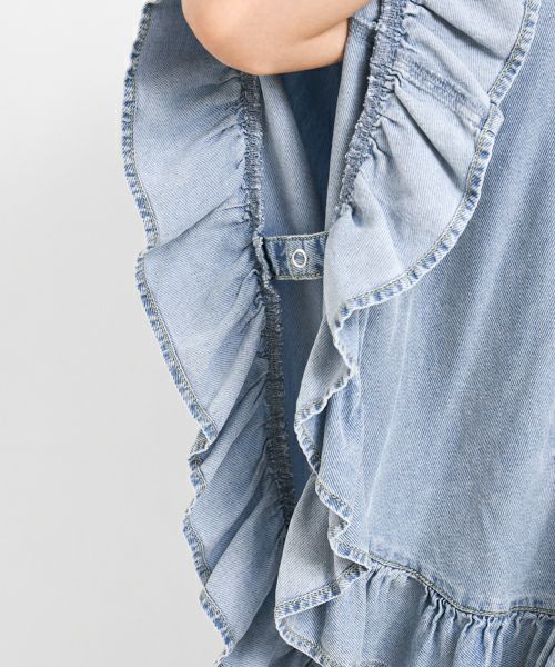 ayane｜テンセルデニムフリルポンチョ [[825504]][F] | ma28 ONLINE STORE