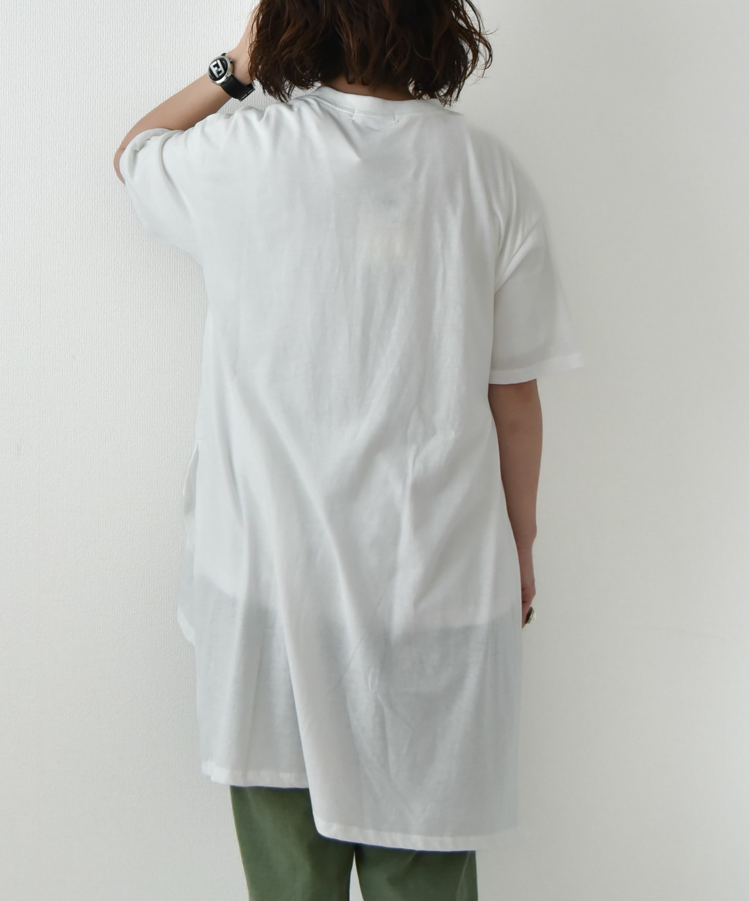 day standard｜"CHRONICLE" バックロングアシメTシャツ [[W3025212]][D]