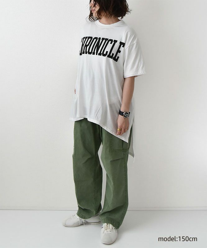 day standard｜"CHRONICLE" バックロングアシメTシャツ [[W3025212]][D]