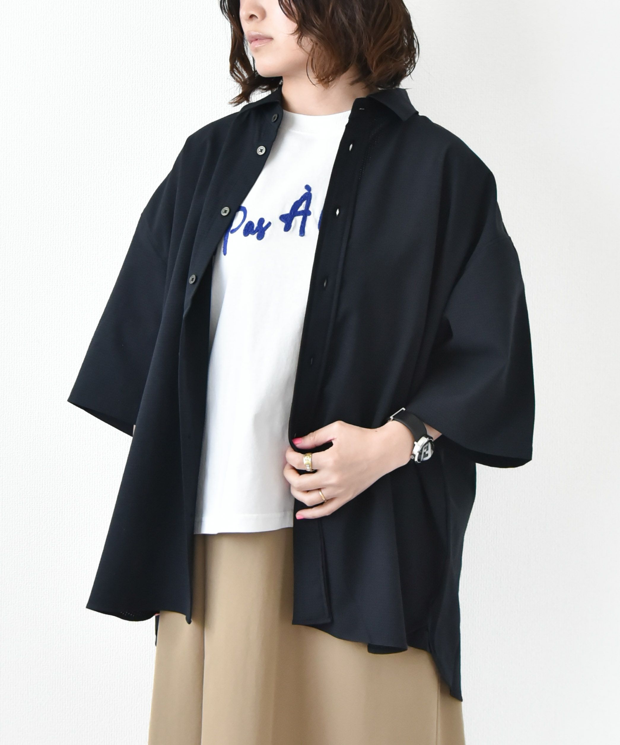 Audience｜Prime Flex((プライムフレックス)×Dot Air(ドットエア)2WAYストレッチレギュラーカラーハーフスリーブシャツ [[AUD6600]][D]