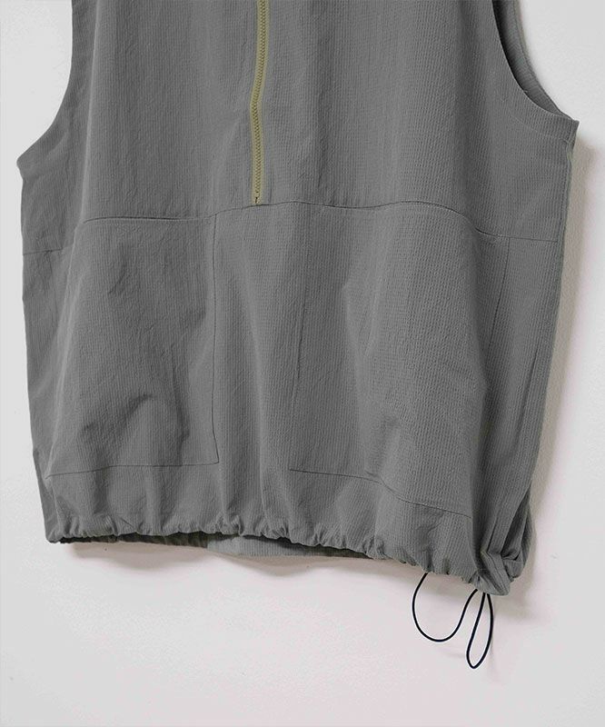 manual alphabet｜DOT AIR HALF ZIP VEST [[MA-J-407]][D]