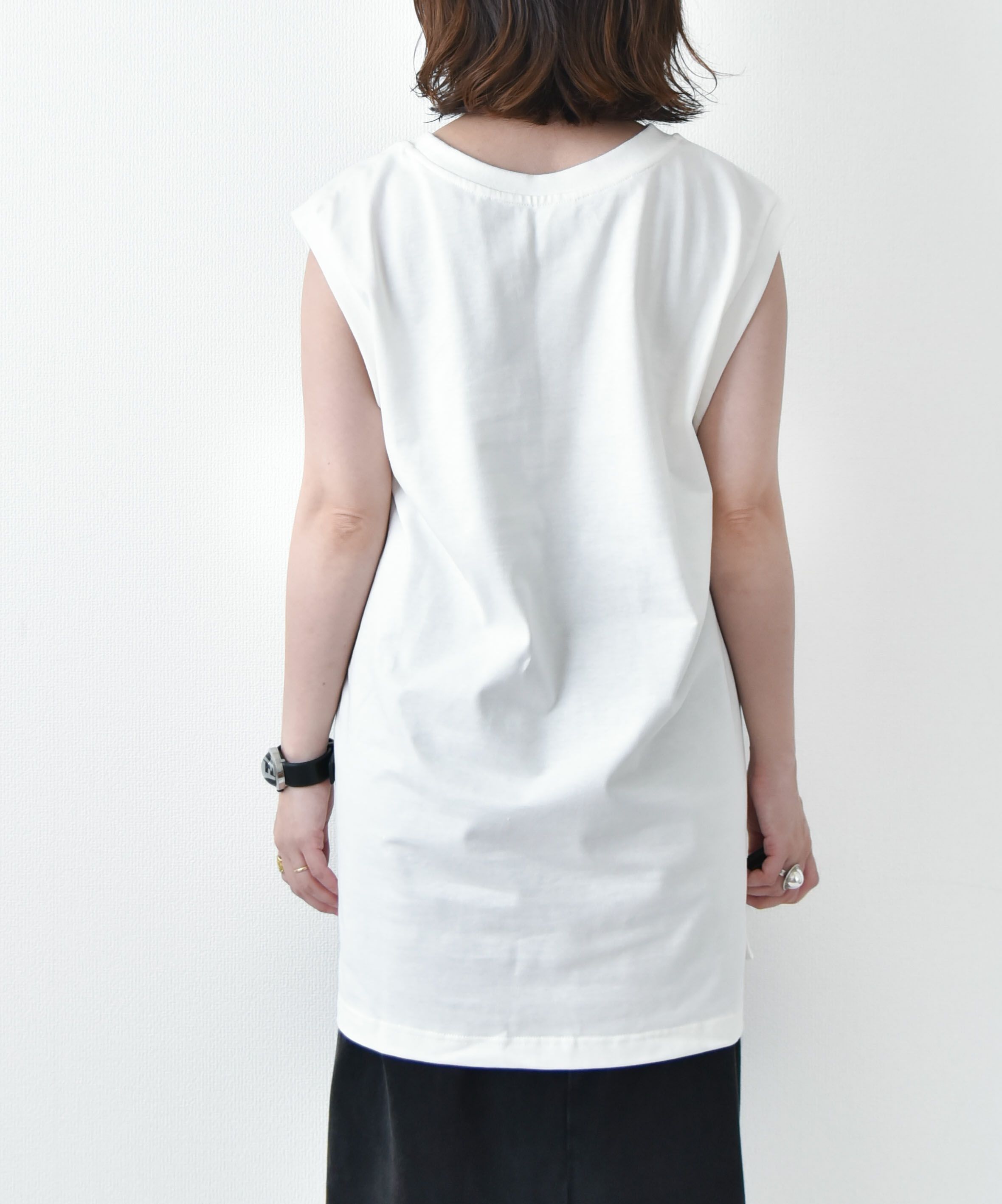 Audience｜サイドスリットノースリーブTシャツ [[AUD6636]][D]