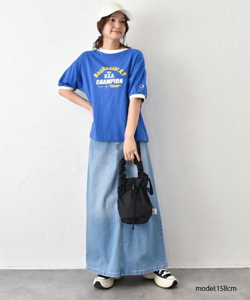 Champion｜プリントロゴリンガーTシャツ [[CW-B316]][C]